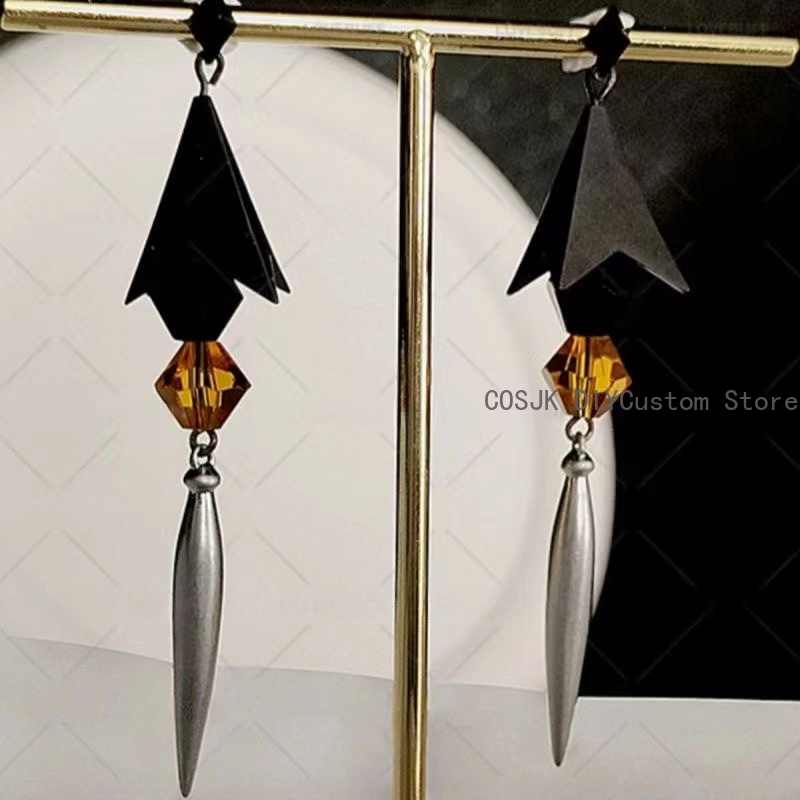Prop Para Cosplay - Игра Genshin Impact Zhongli, модные серьги-гвоздики
