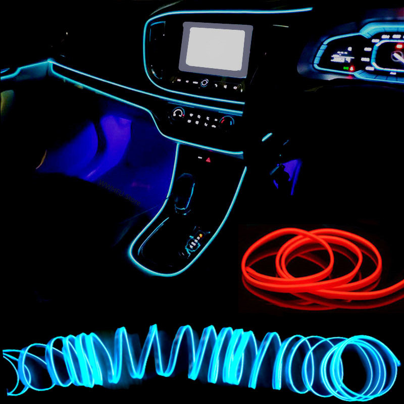 Led El Wire - Светодиодная лента для интерьера автомобиля 1/3/5