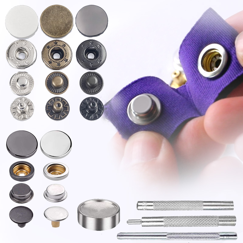 Snap Fastener Set - 40 наборов/160 шт., бесшовные медные скрытые
