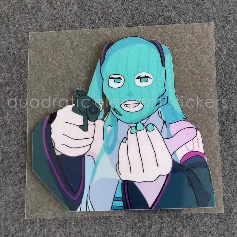 Cosplay Prop Diy - Наклейка на мотоцикл Miku, водонепроницаемая, для