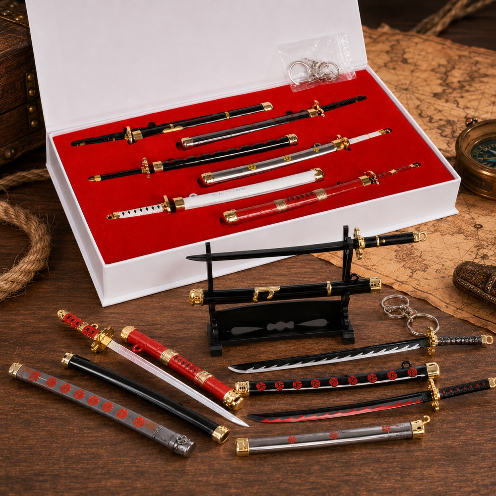 Cosplay Prop Katana - Набор брелоков-катан с мечом Зоро из