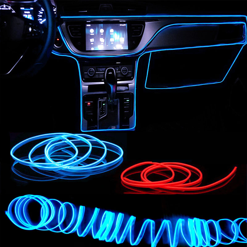 Led El Wire - 1 м/3 м/5 м интерьер автомобиля