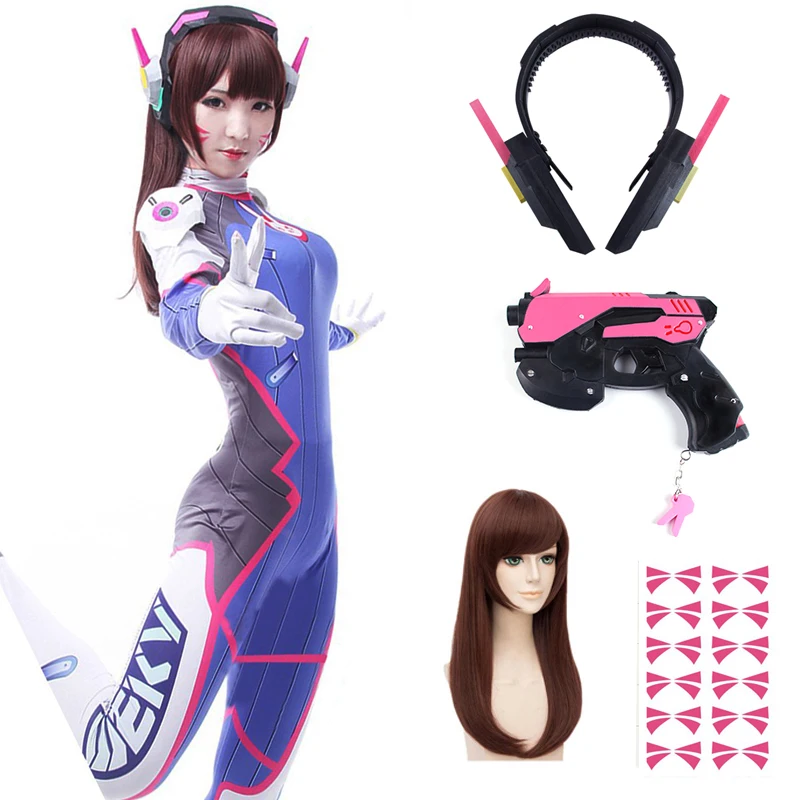 Dva Cosplay Prop - Аниме женский комбинезон колготки Dva косплей