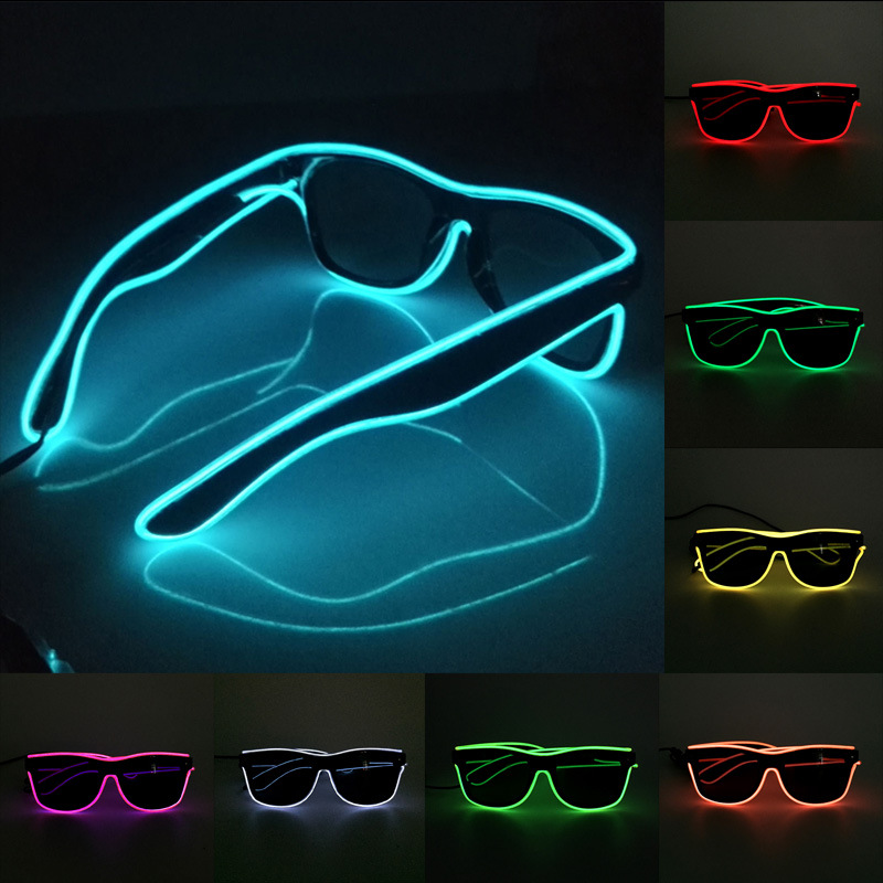 Led El Wire - 1 шт., мигающие светодиодные очки с