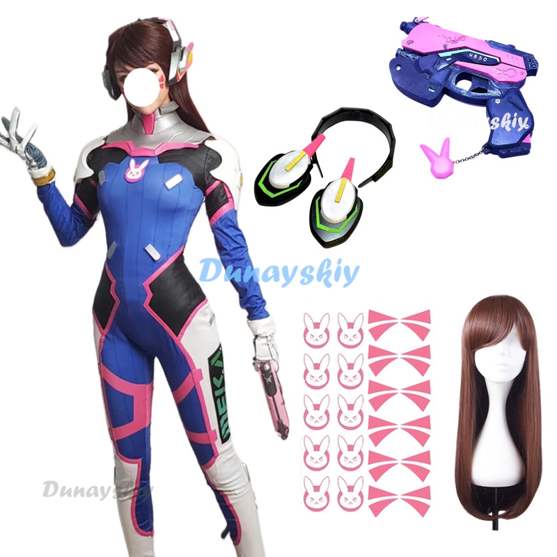 Dva Cosplay Prop - Аниме женский комбинезон колготки Dva косплей