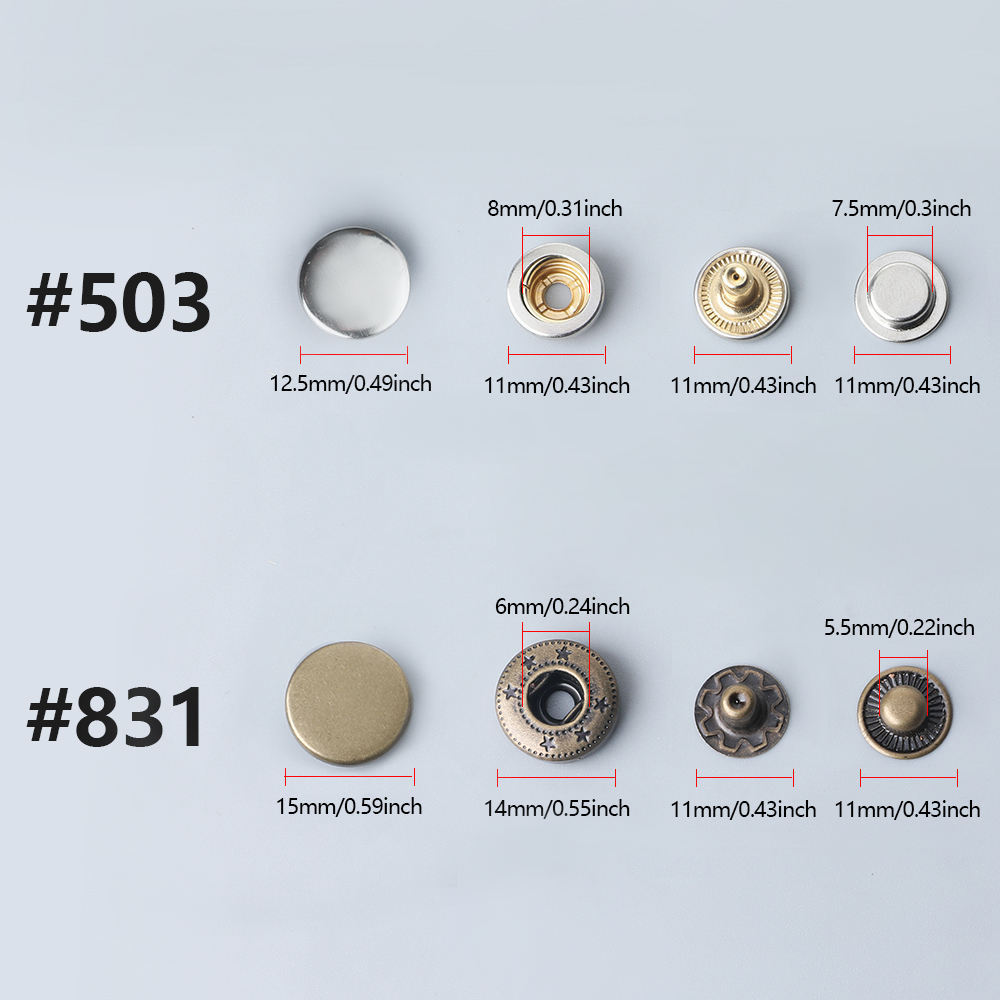 40 наборов/160 шт., бесшовные  – обзор и цена Snap Fastener Set