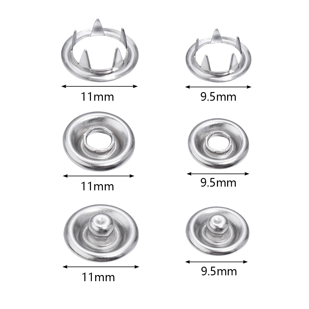50 наборов металлических кнопо – обзор и цена Snap Fastener Set