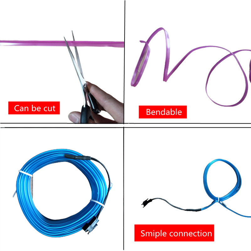 1 м/3 м/5 м интерьер автомобил – обзор и цена Led El Wire
