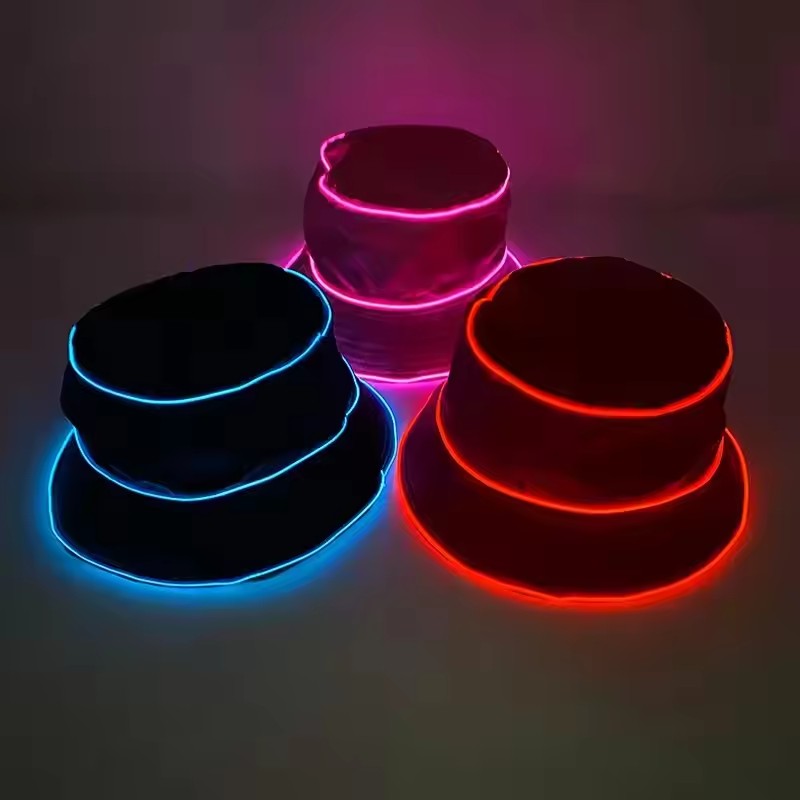 Однотонная пляжная LED-кепка,  – обзор и цена Led El Wire