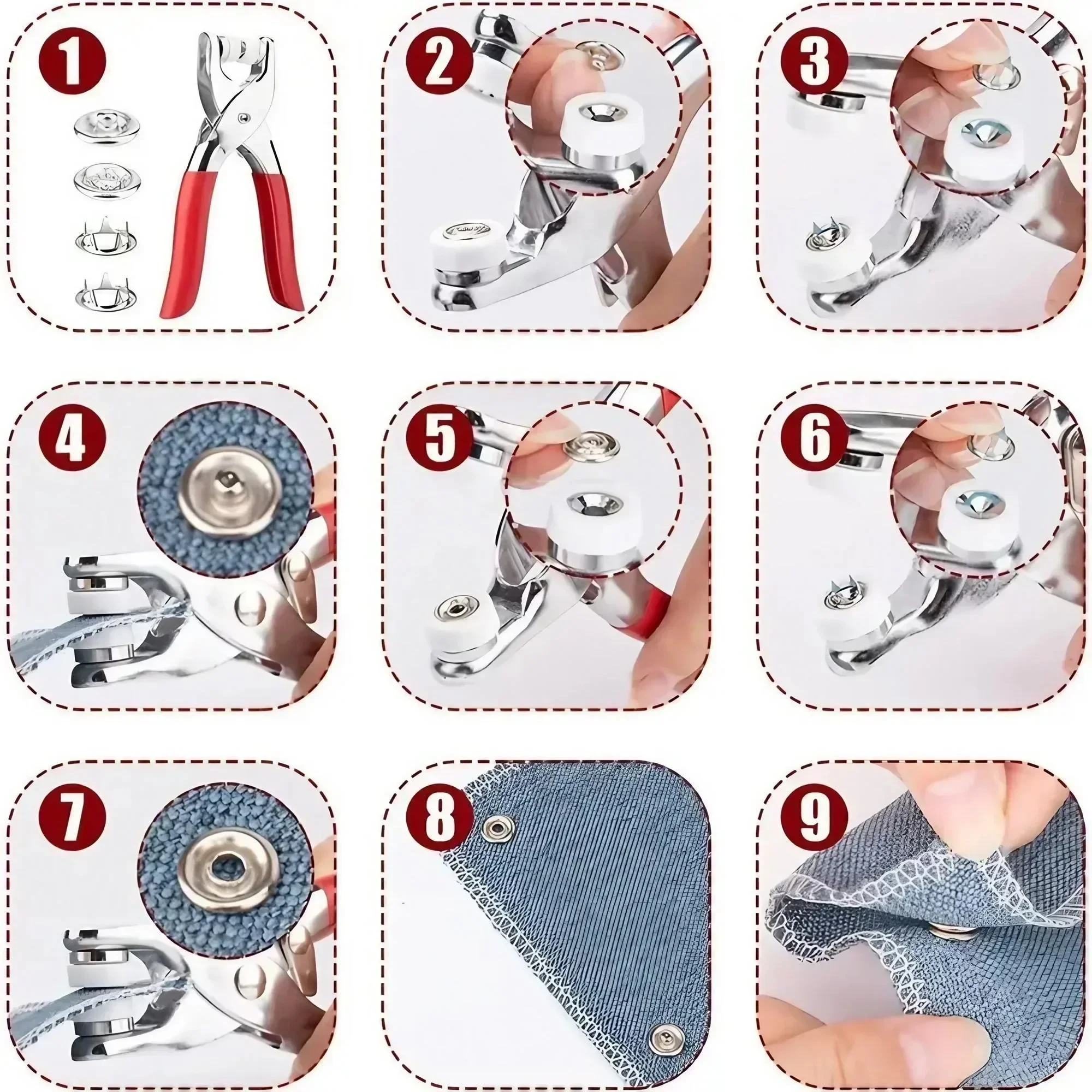 Набор из 201 металлической кно – обзор и цена Snap Fastener Set