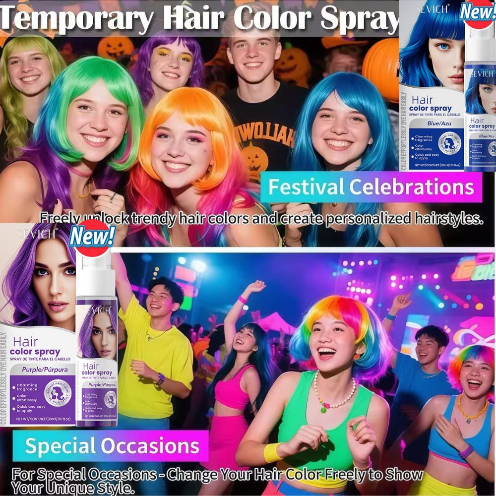 8-цветный спрей для волос, одн – обзор и цена Hair Spray Color