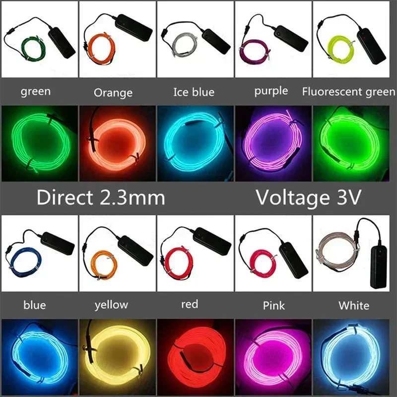 1 м/3 м/5 м гибкий неоновый св – обзор и цена Led El Wire
