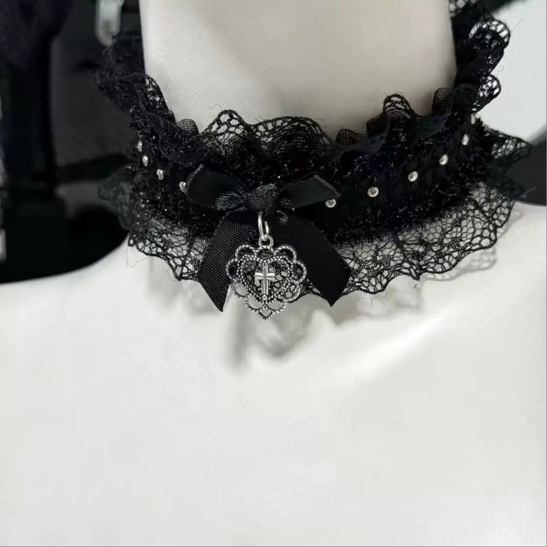 Готическое черное кружевное ко – обзор и цена Magnetic Clasp Cosplay