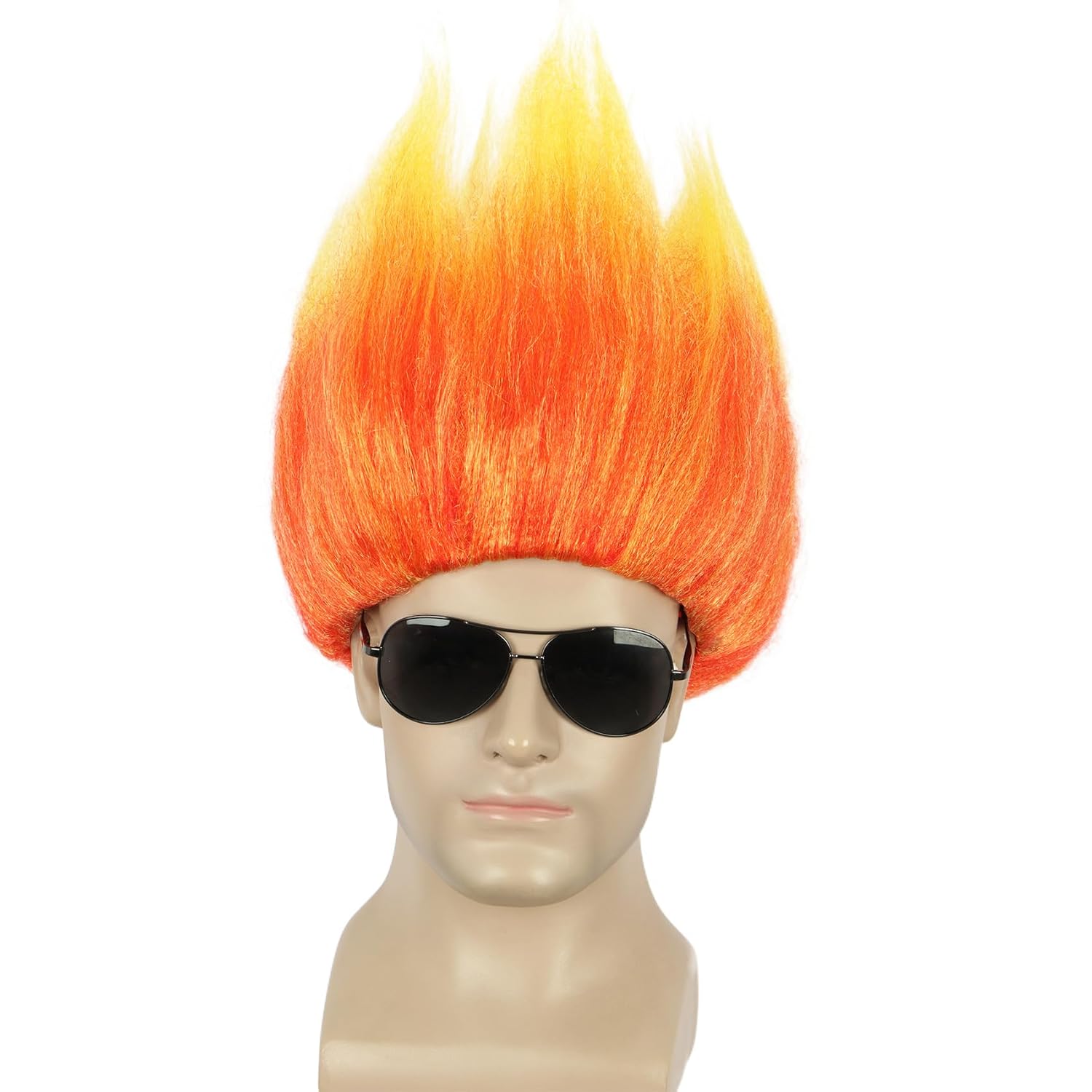 Короткий оранжевый парик, колю – обзор и цена Cosplay Flame Prop