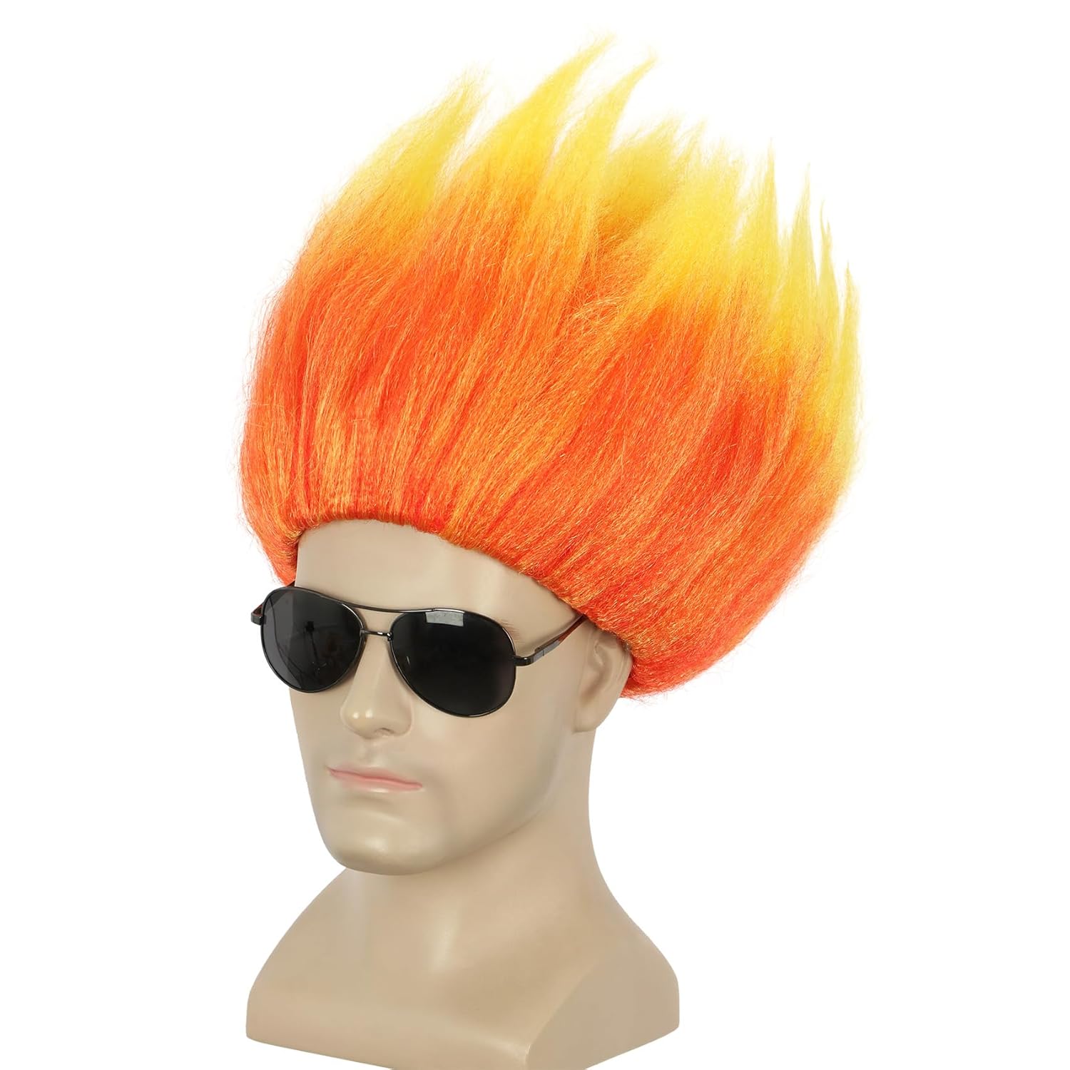 Короткий оранжевый парик, колю – обзор и цена Cosplay Flame Prop